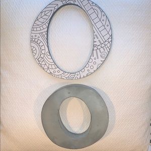 Two initial O decorations Very Anthropology-like decorations